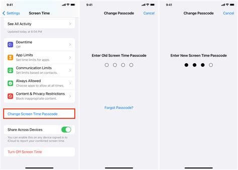 how to change screen time passcode iphone 16