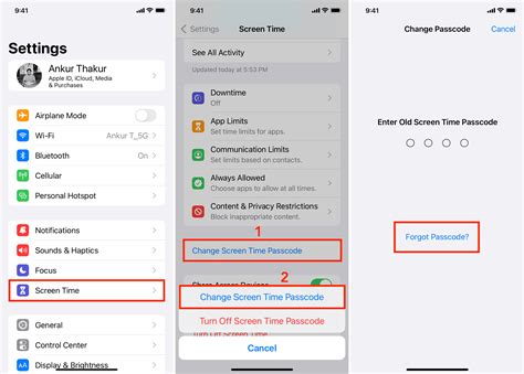 how to change screen time passcode on my child's iphone
