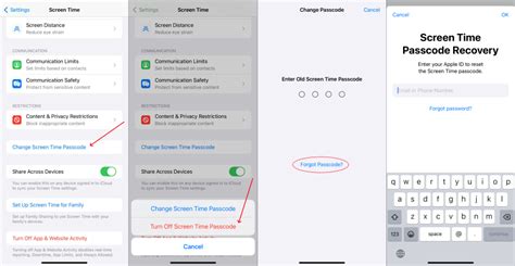 how to change screen time without passcode