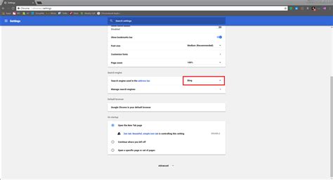 how to change search engine from bing to google chrome