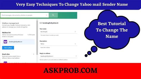 how to change sending name in yahoo mail on iphone