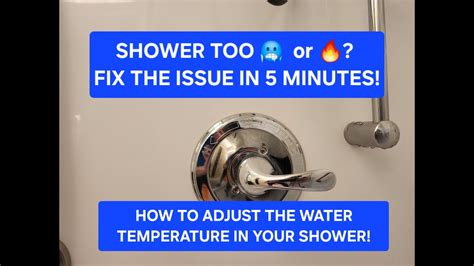 How To Change Shower Temperature