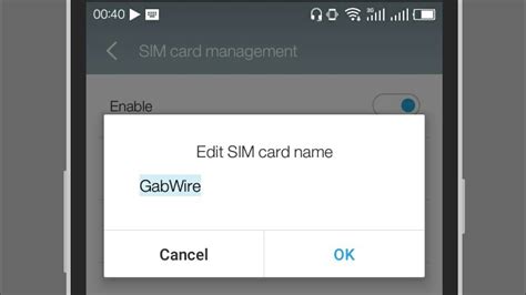 how to change sim registered name online