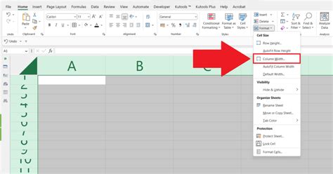 how to change size of all rows in excel