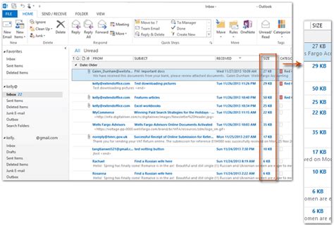 how to change size of email view in outlook