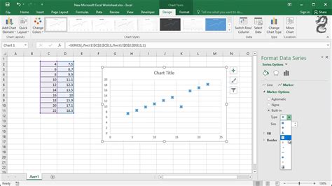 how to change size of points on excel graph