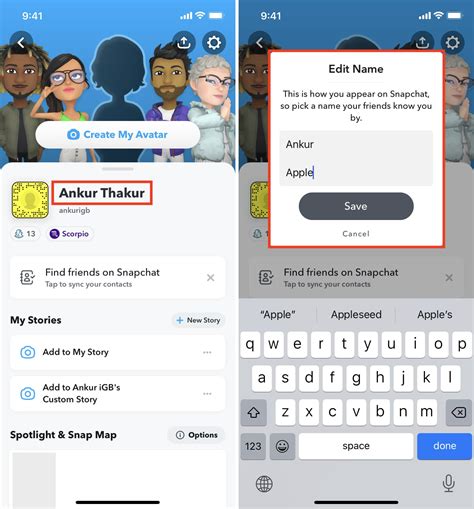 how to change snapchat notifications to show name