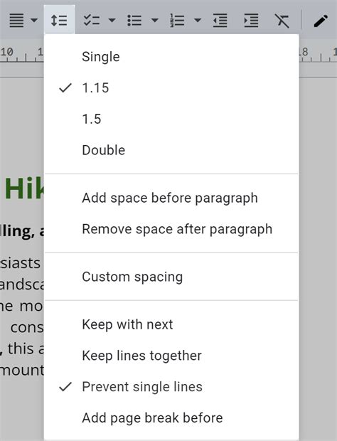 How To Change Spacing In Google Docs Ipad
