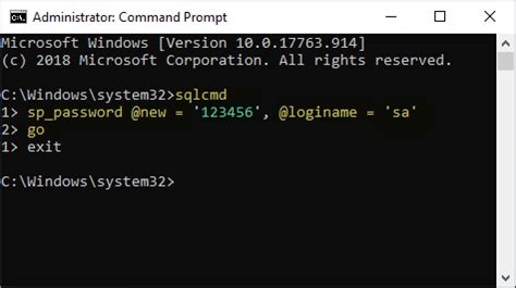 how to change sql password using cmd