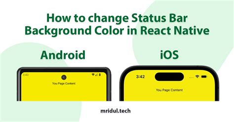 How To Change Status Bar Color In Ios React Native