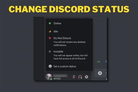 how to change status discord