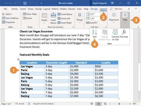 How To Change Tab Order In Word Table