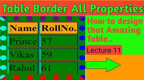How To Change Table Border Size In Html