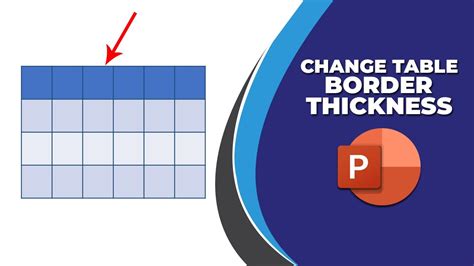How To Change Table Border Thickness In Powerpoint
