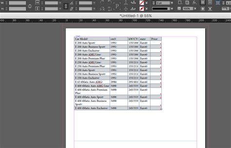 How To Change Table Cell Size In Indesign