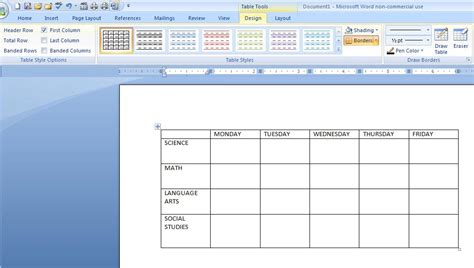 How To Change Table In Word 2010