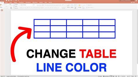 How To Change Table Line Color In Powerpoint