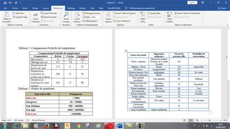 how to change table reference in word