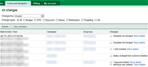 How To Change Tables In Google Adwords