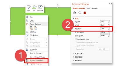 how to change text angle in powerpoint