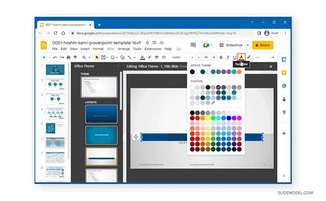 how to change text background color in google slides
