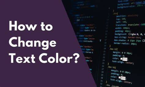 How to Change the Color of Text in for Beginners
