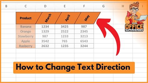 How To Change Text Direction In Excel Sheet