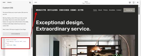 how to change text header in squarespace
