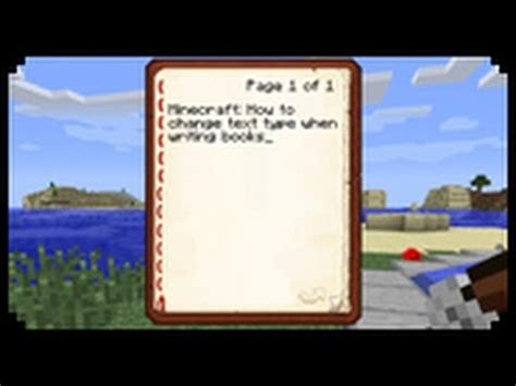 how to change text in minecraft book