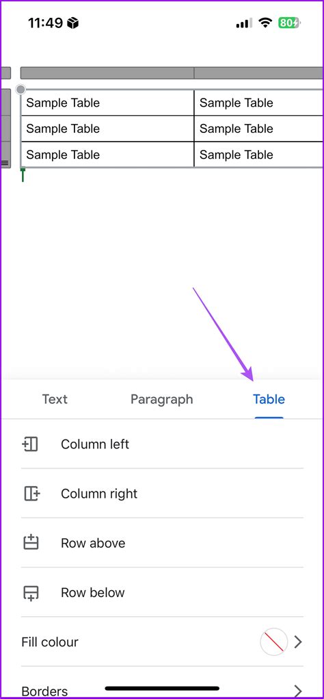 how to change text orientation in table in google docs