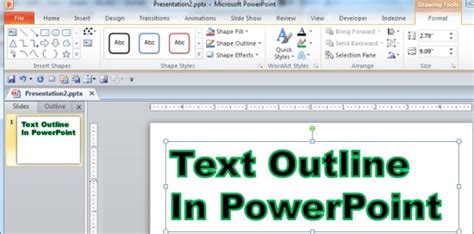 how to change text outline color in powerpoint