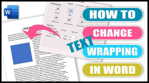 how to change text wrapping in microsoft word