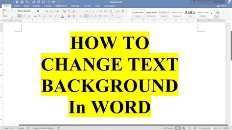 how to change the background color in a text box in word