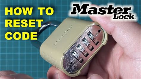 how to change the code on a master lock with letters