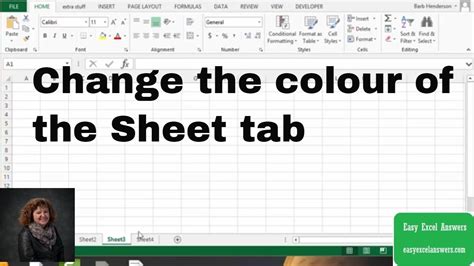 how to change the colour of a sheet tab in excel