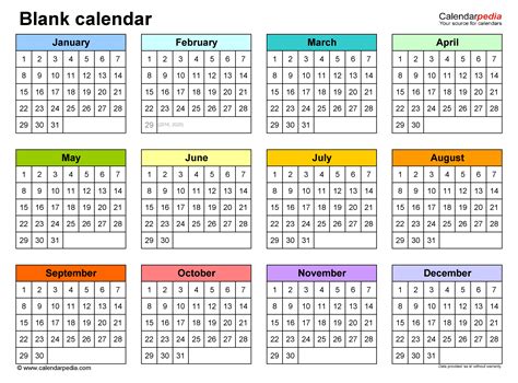 how to change the date on a calendar template in word