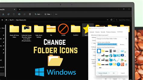how to change the default folder icon on windows