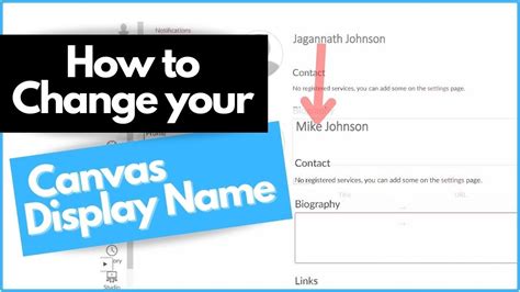 How To Change The Display Name In Canvas