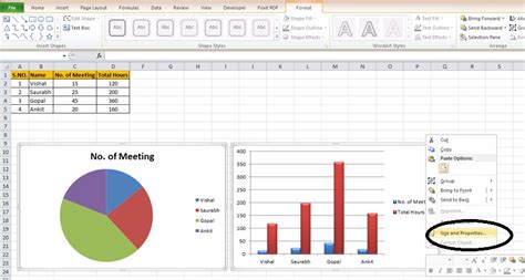 how to change the height and width of a chart in excel
