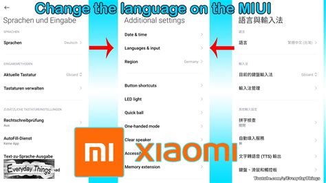 how to change the language in mi