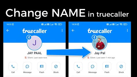 how to change the name in truecaller