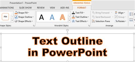 how to change the outline color of a text box in powerpoint