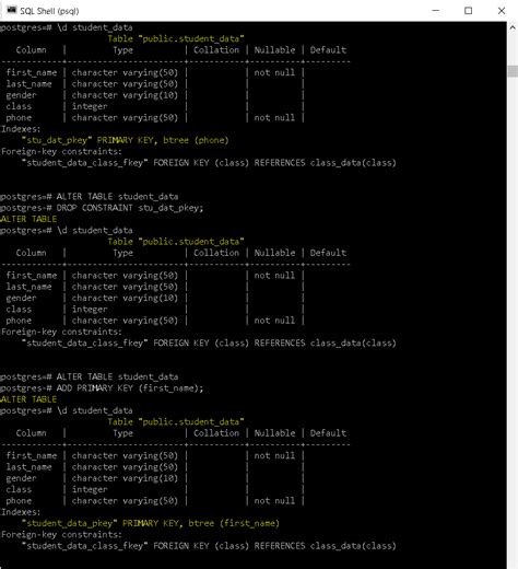 How To Change The Primary Key Of A Table In Postgresql