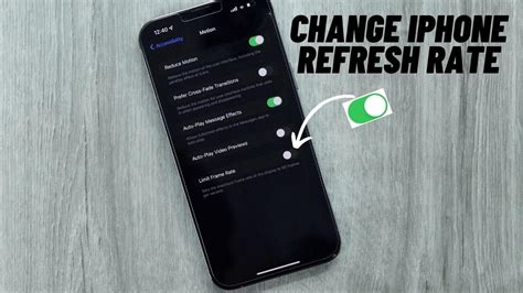 how to change the refresh rate on iphone