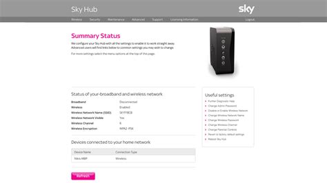 how to change the settings on my sky router
