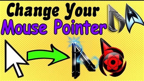 how to change the shape of your mouse pointer