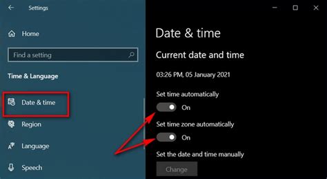how to change time and date on email