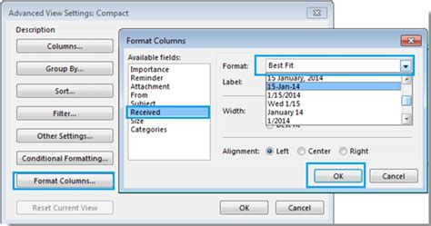 how to change time format in outlook mail