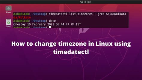 how to change time zone in linux 8