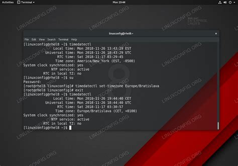 how to change timezone in linux redhat